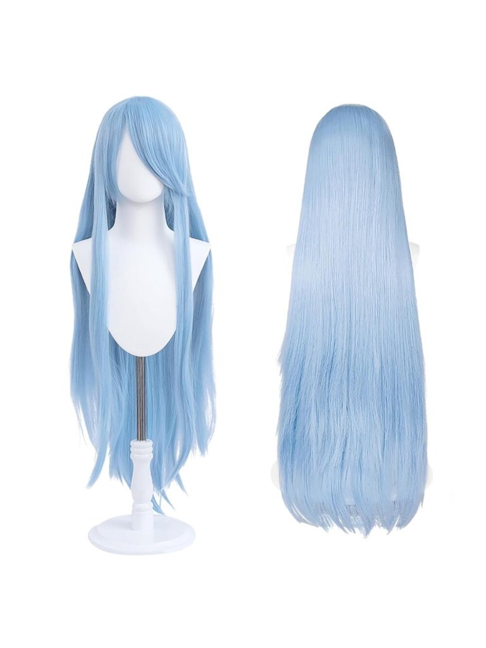 Women's Solid Black 100 Cm Heat Resistant Universal Straight Costume Long Wigs